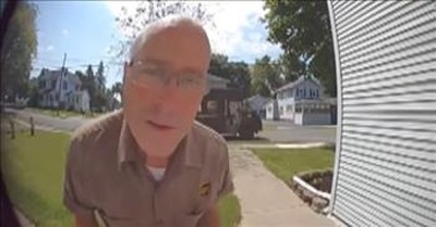 UPS Driver Goes Above And Beyond, Delivers And Hides Package For Woman 