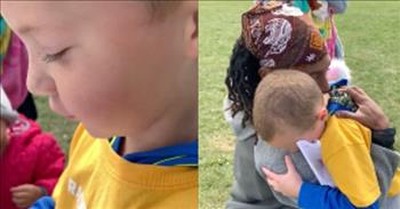 Little Boy Sobs Reading Letter To His Favorite Football Coach 