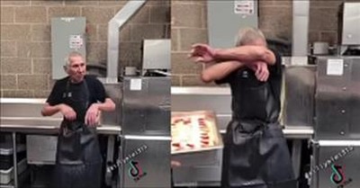 Man Breaks Down In Tears When Coworkers Give Him A Birthday Cake 