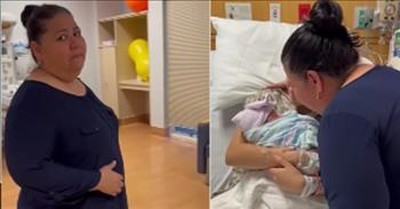 Daughter Surprises Grandma With New Baby And Now Everyone Is In Tears 