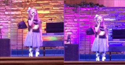 9-Year-Old Stands In Front Of Church And Sings ‘Rescue’ By Lauren Daigle 