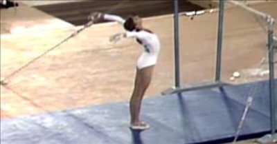 Gymnast Olga Korbut Performs Banned ‘Dead Loop’ At 1972 Olympics 