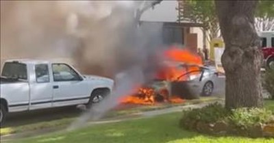 ‘By Grace Of God’ Stranger Pulls Paralyzed Man From Burning Car 