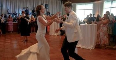 Younger Brothers Interrupt Father-Daughter Dance To Have A Turn With The Bride 