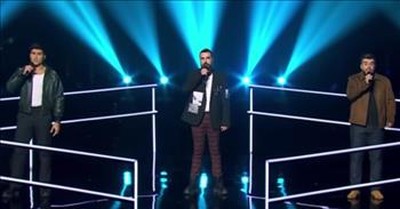 3 Men Sing Chilling Rendition Of “You Raise Me Up” On The Voice 