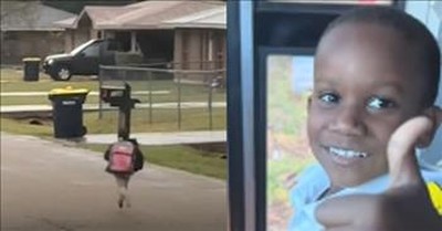 Children On Bus Cheer On ‘The Fastest Kid Alive’ Every Day 