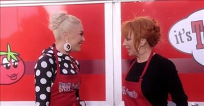 Reba McEntire And Gwen Stefani Drive Food Truck And Serve Tater Tots 