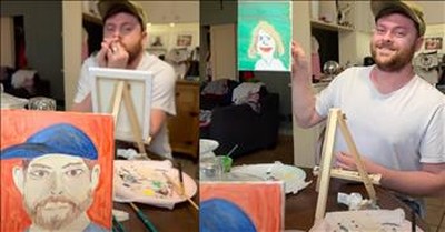 Couple's Painting Session Takes A Comical Turn With Unexpected Results 