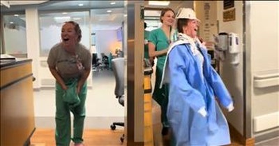 Nurses' Touching Gesture Celebrates Co-Worker's Graduation 