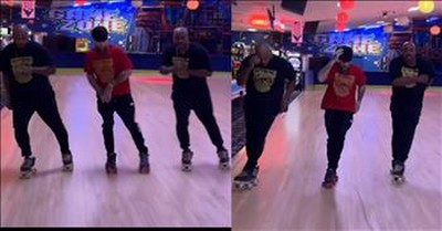 Three Skaters Move And Groove to 'Stayin' Alive' by Bee Gees 