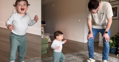 Toddler's Failed But Hysterical Attempts To Jump