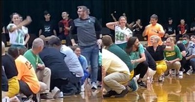 Teachers And Cheerleaders Face Off In Epic Dance Duel 