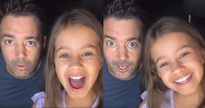 Father And Daughter Hilarious Lip-Sync To 'Take A Chance On Me' By ABBA