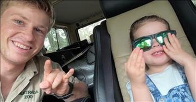 Robert Irwin And Niece's Sweet “Rock On” Interaction Goes Viral 