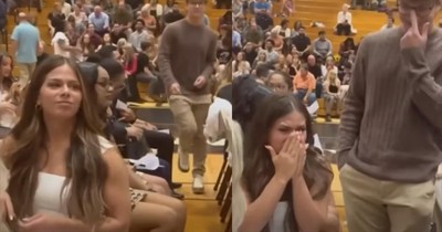 Young Woman Overwhelmed by Brother's Surprise Appearance at Her Nursing Ceremony