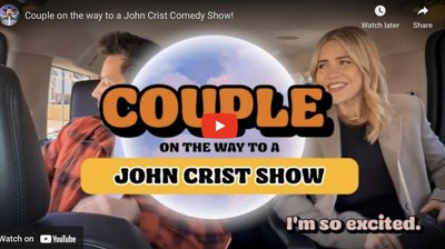 Couple on the way to a John Crist Comedy Show!