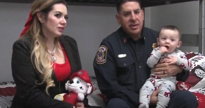 Firefighter and Wife Give Forever Home to Baby Left at Firehouse