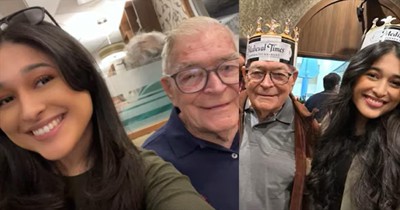 Young Woman and Elderly Man Prove Friendship and Kindness Have No Age Limit