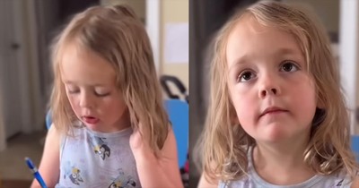 Adorable Little Girl Charms Everyone While Playing Librarian