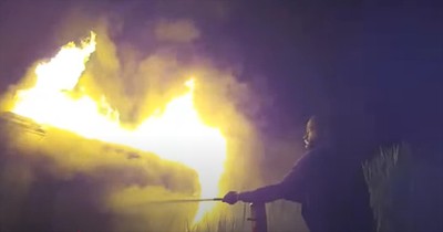 Brave Man Jumps into Action to Save Woman from Burning Car