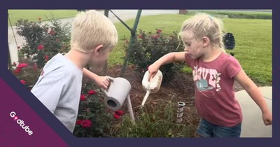Adorable Kids Steal Hearts with Green Thumb Skills