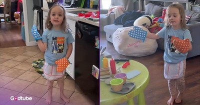 Little One's Kitchen Setup Is Absolutely Priceless