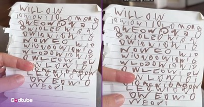 Child Gives Mom a Note… and a Very Specific Way to Read It