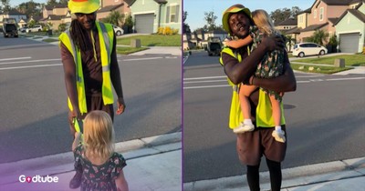 Children Share Heartwarming Goodbye with Beloved Sanitation Worker