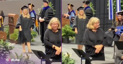 Child's Adorable Reaction to Mom’s Graduation Ceremony