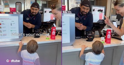 Sweet Moment Chick-fil-A Employee Connects with Child with Hearing Impairment