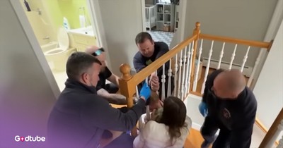 Firefighters Come to the Rescue of Child in a Tight Spot