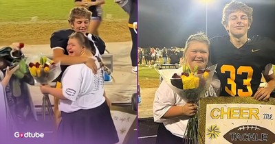 Football Player Asks Cheerleader with Down Syndrome to Homecoming