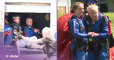 105-Year-Old Navy Veteran Celebrates Birthday Like a Daredevil