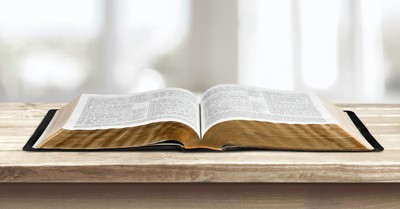 open Bible on table