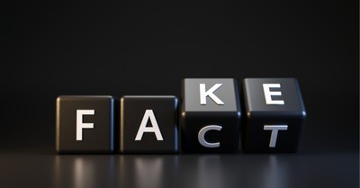 Blocks saying FACT and FAKE, live not by lies