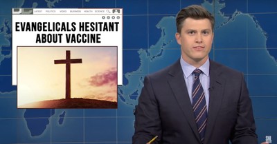<em>Saturday Night Live</em> Host Pokes Fun at White Evangelicals for 'Refusing' to Get Vaccinated against COVID-19