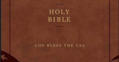 God Bless the USA Bible cover, King James saves the God Bless the USA Bible