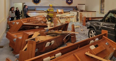 Car Crashes into Church Sanctuary Minutes before Service: 'the Lord Watched out for Us'