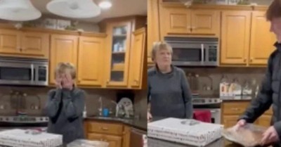 Grown Grandchildren Have Surprise Sleepover with Grandma and It Leaves the Woman in Tears