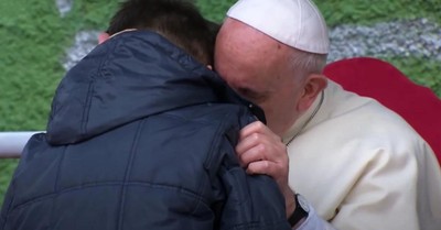 Scared Little Boy Whispers Question, 'Is My Dad in Heaven' to Pope, Who Responds