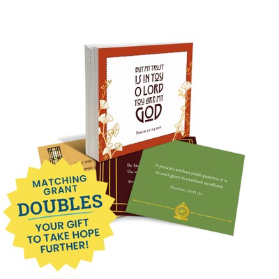 Build your life on values, final scripture cards offer daily hope