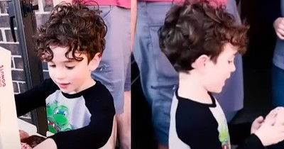 Toddler Using Old Phone Calls 911 For Donuts and Gets a Sweet Surprise