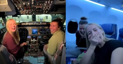A Bride to Be and Her Best Friend Have Plane to Themselves and Enjoy Every Minute of it