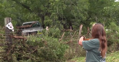 Family Praises Divine Protection after Clinging to Tree during Texas Flood