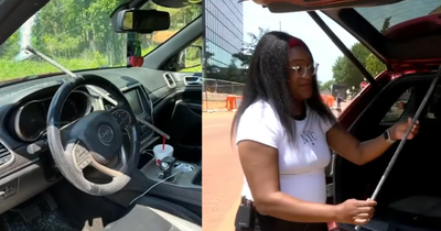 Woman Walks Away With Only a Few Scratches After a Car Crashes Through Her Windshield