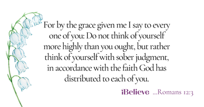 Your Daily Verse - Romans 12:3 - August 11th