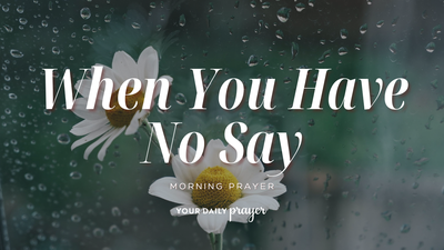A Prayer When You Don’t Really Get a Vote | Your Daily Prayer