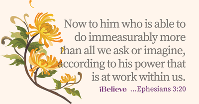 Your Daily Verse - Ephesians 3:20 - September 25th