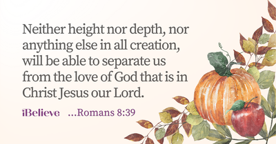 Your Daily Verse - Romans 8:39 - October 3rd