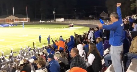 Excited Cheer Dad Performs Perfect Routine In The Stands 